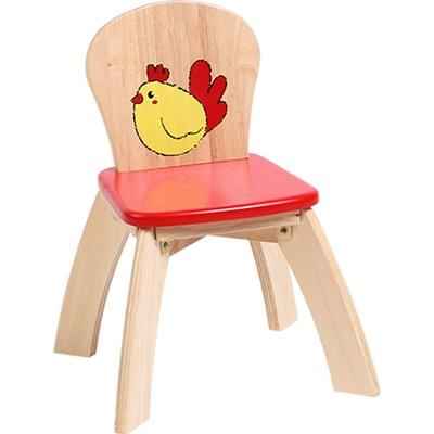 Chaise rouge en bois pour enfants Voila - S019B