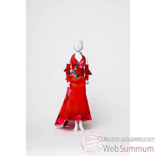 Mary red roses Dress Your Doll -S212-0801