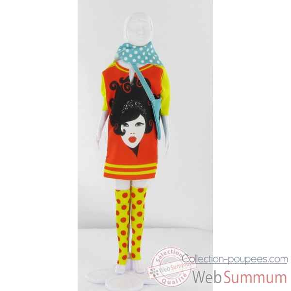 Sally girl red Dress Your Doll -S111-0803