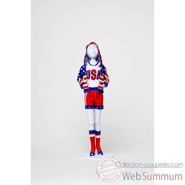 Sporty stars & stripes Dress Your Doll -S412-0204