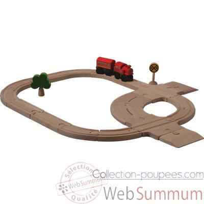 Circuit rail route en bois - Plan Toys 6204