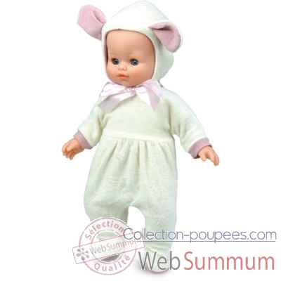 Bébé Petit Calin-36 cm-blanc-Petit mouton-corps souple-yeux dormeurs-623695