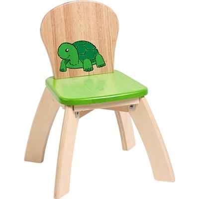 Chaise verte en bois pour enfants  Voila - S019E