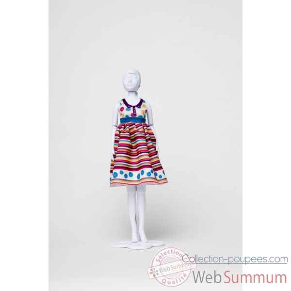 Audrey stripes & flowers Dress Your Doll -S412-0305