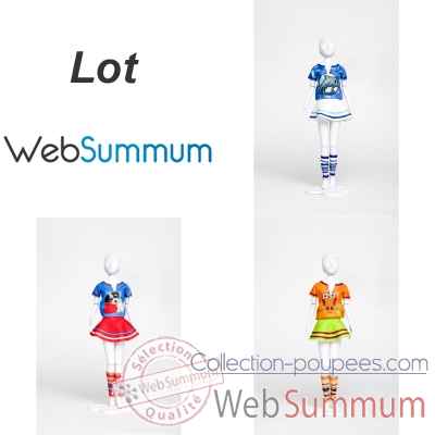 Kit creation Haute couture 3 vetements Dress Your Doll pour poupee mannequin  -LWS-471