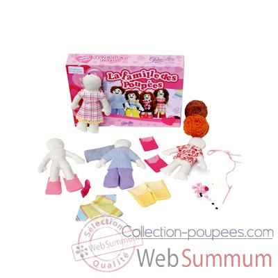 Famille de poupées en chiffon à habiller -800155