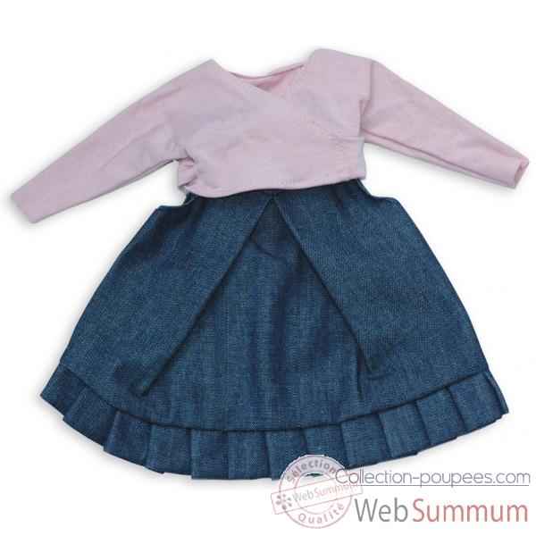 Vêtement rosa pour poupée 40cm Petitcollin 504002