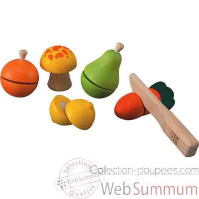Jeu de fruits et légumes en bois - Plan Toys 5337
