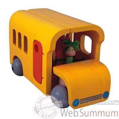 Video Bus ecole mobile en bois - Plan Toys 7503