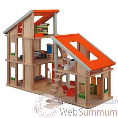 Maison chalet meublée en bois - Plan Toys 7141