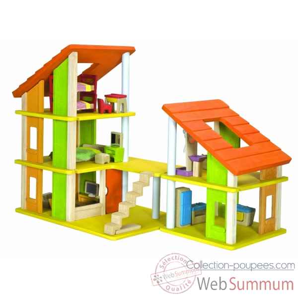 Maison chalet meublee Plan Toys -7602